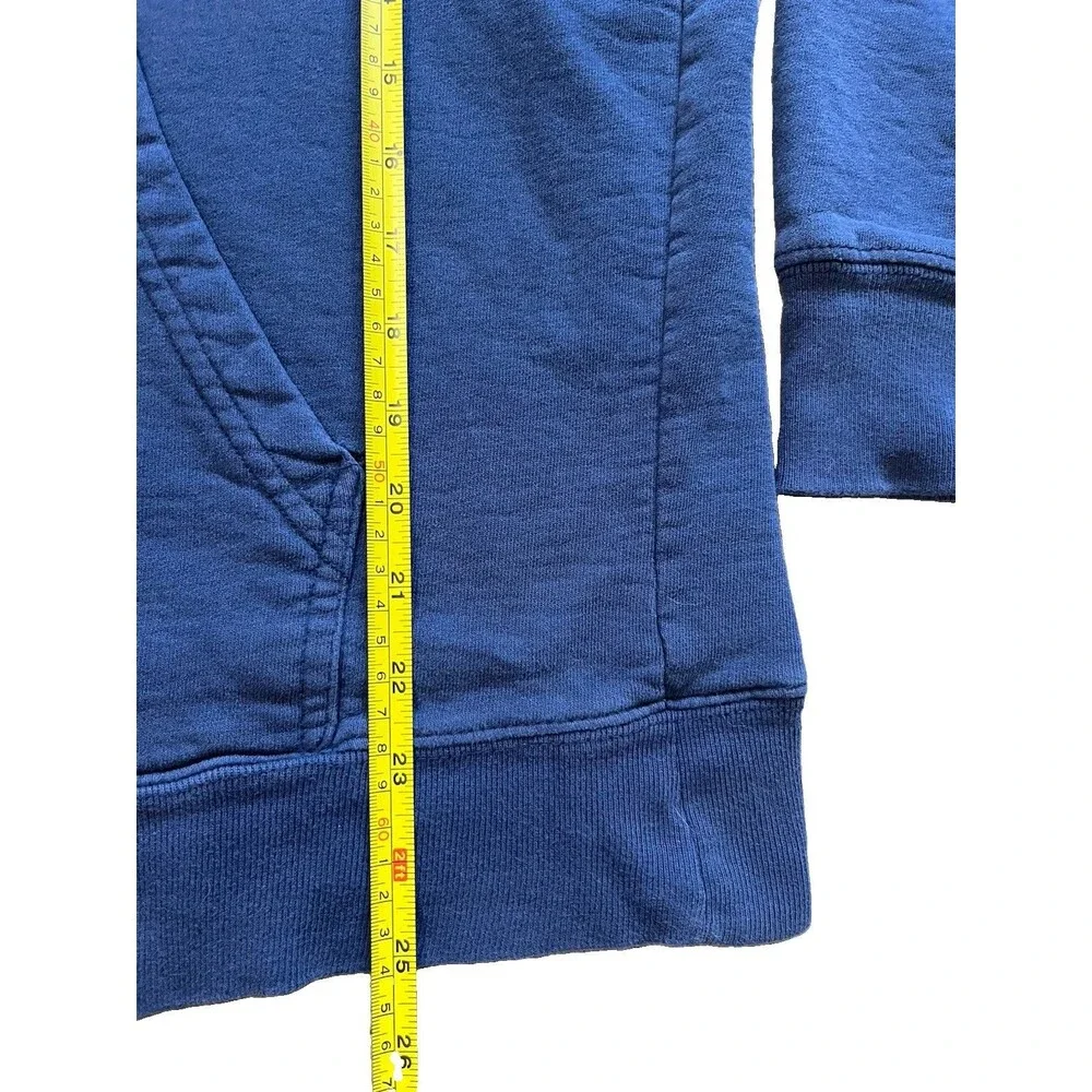 The North Face Hoodie Mens Medium Blue Long Sleeve Pullover Sweatshirt Logo